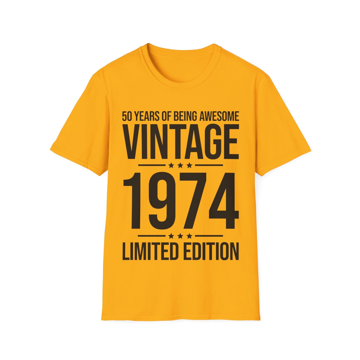 50 Year Old Gifts Vintage 1974 50 Years Awesome 50th Birthday T-Shirt