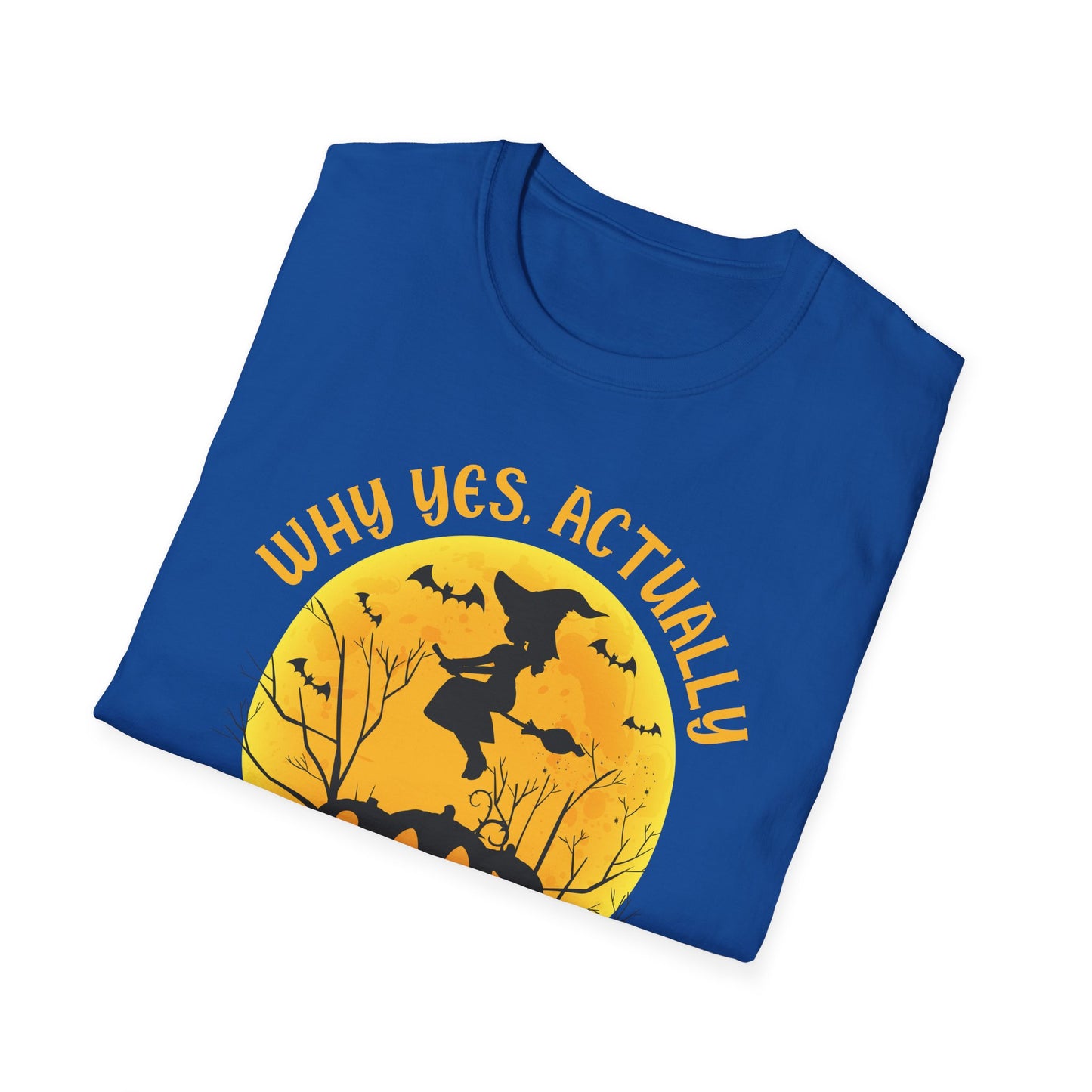 Funny Why Yes Actually I Can Drive A Stick Witch halloween Party T-Shirt Girls
