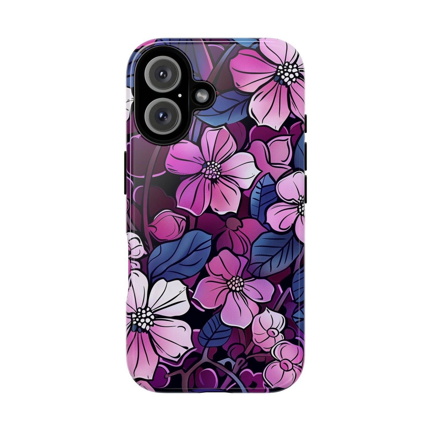 Sakura Blossoms Colored iPhone 16 Pro Max Plus Case Wireless Charging Compatible Tough Cases Protection, Magnetic Phone Case for iPhone Classic Series