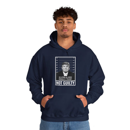 Donald Trump Police Mugshot Not Guilty President Legend 45 47 Hoodie For Men Women Hoodie