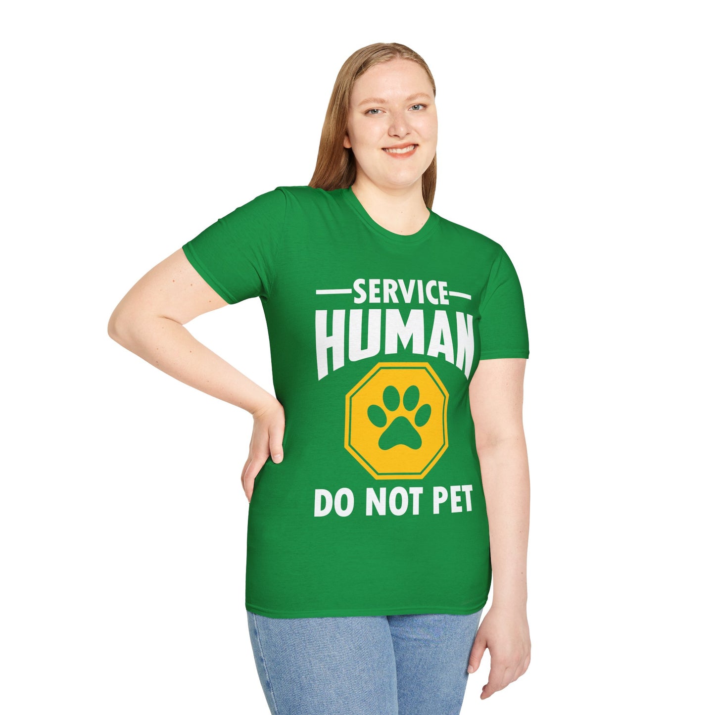 Funny Service Human Do Not Pet Dog Lover T-Shirt Men Women