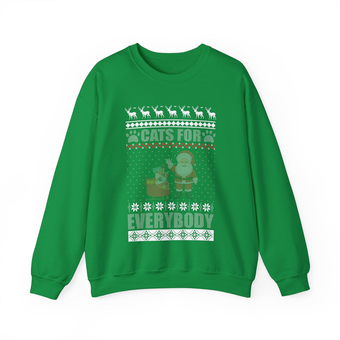 Cats For Everybody Christmas Cute Cat Lover Ugly Sweater Sweatshirt