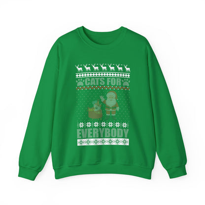 Cats For Everybody Christmas Cute Cat Lover Ugly Sweater Sweatshirt