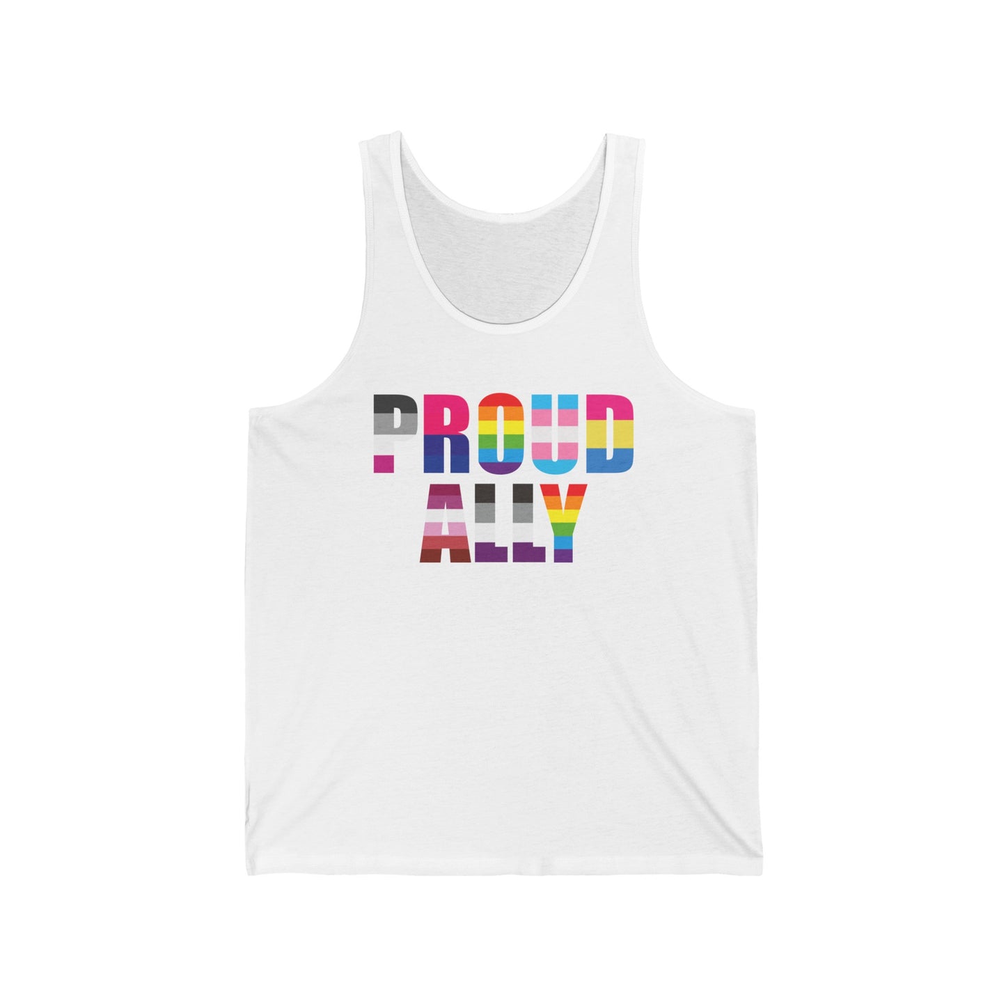 Proud Ally LGBTQ Gay Pride Equality Parade Retro Vintage Tank Top For Men Women