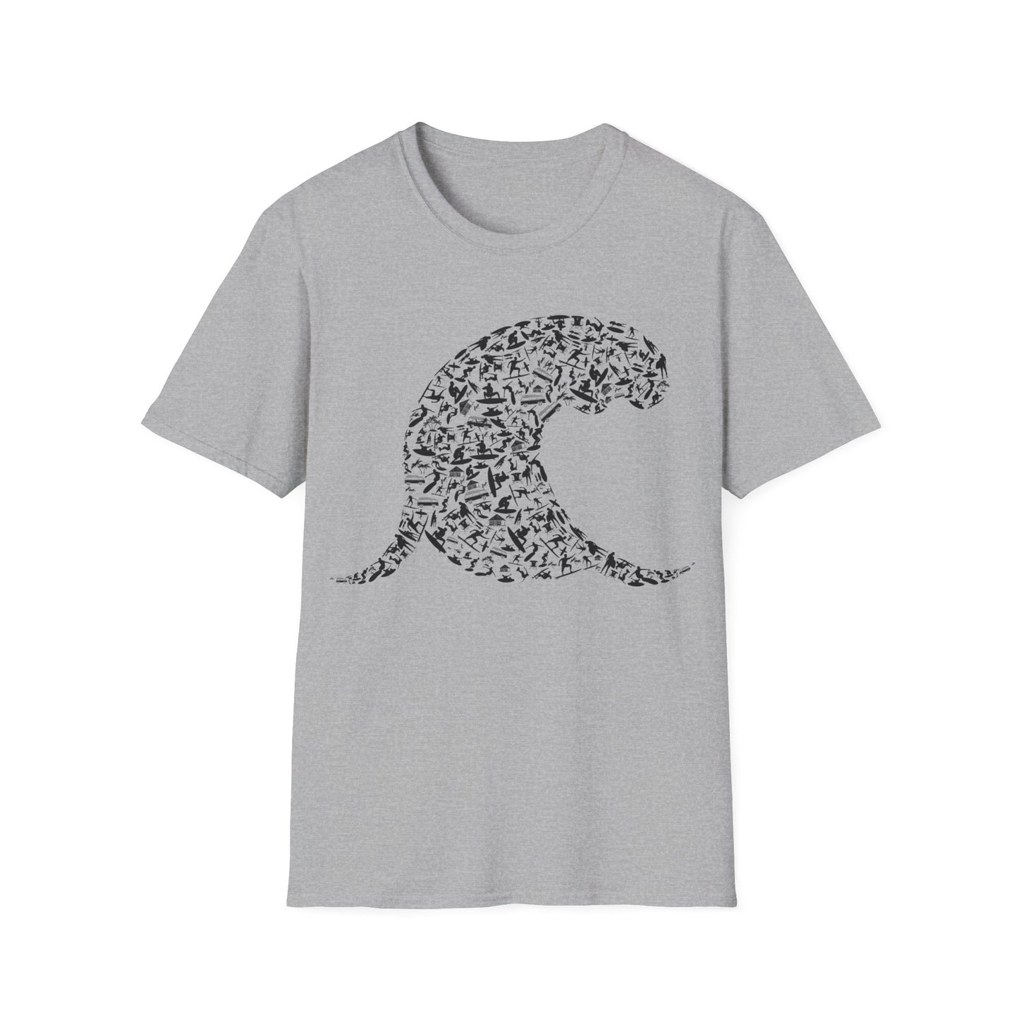 Silhouette Wave Cup For Surfer Surf Girls Surfing T-Shirt