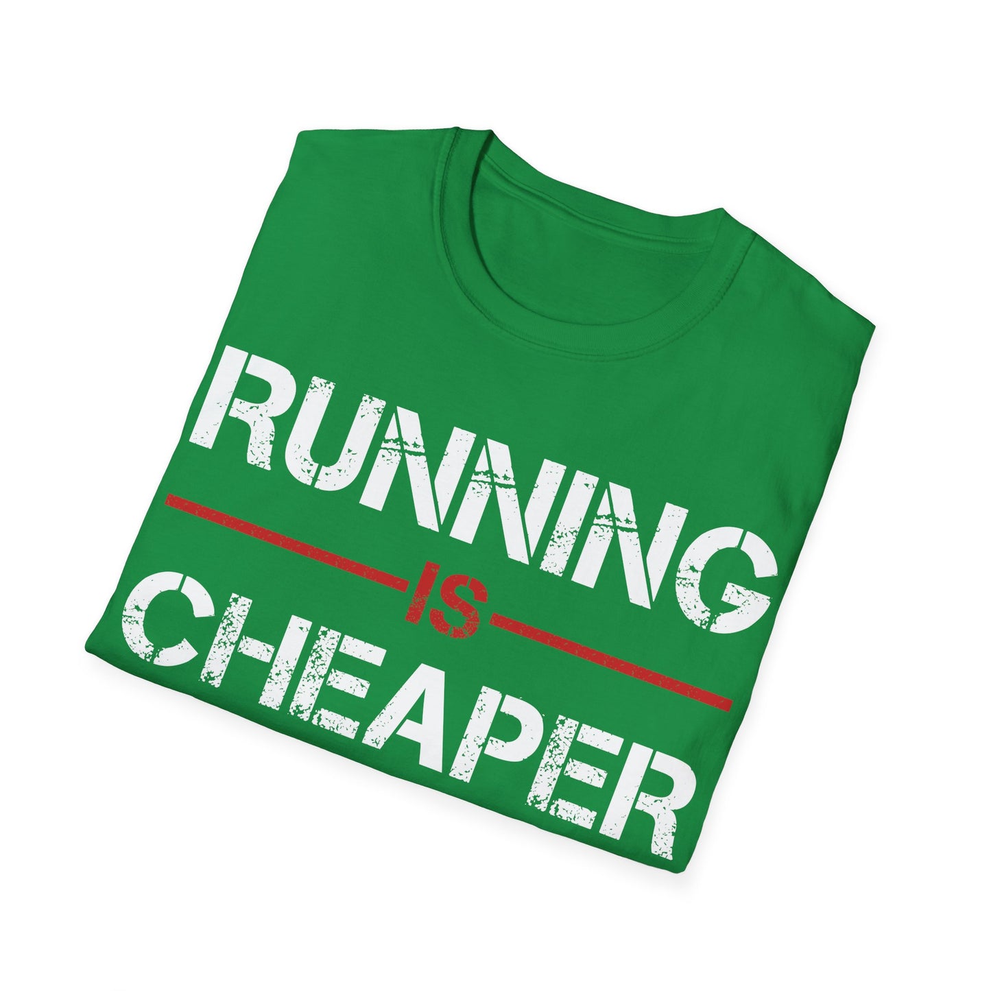 Funny Running Is Cheaper Than Therapy Exercise Gym T-Shirt