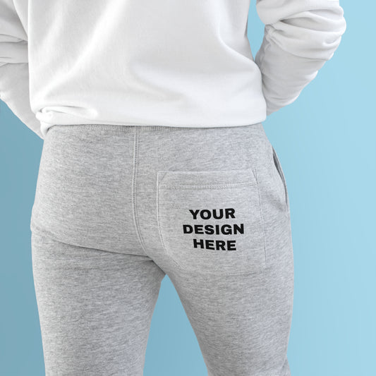 Custom Text Personalized Your Design on Unisex Fleece Joggers