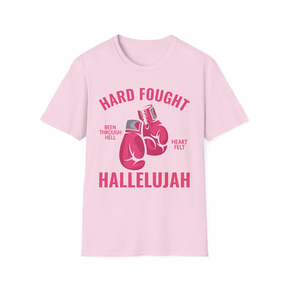 Hard Fought Hallelujah Praise Jesus Lake Christian T-Shirt For Men Women