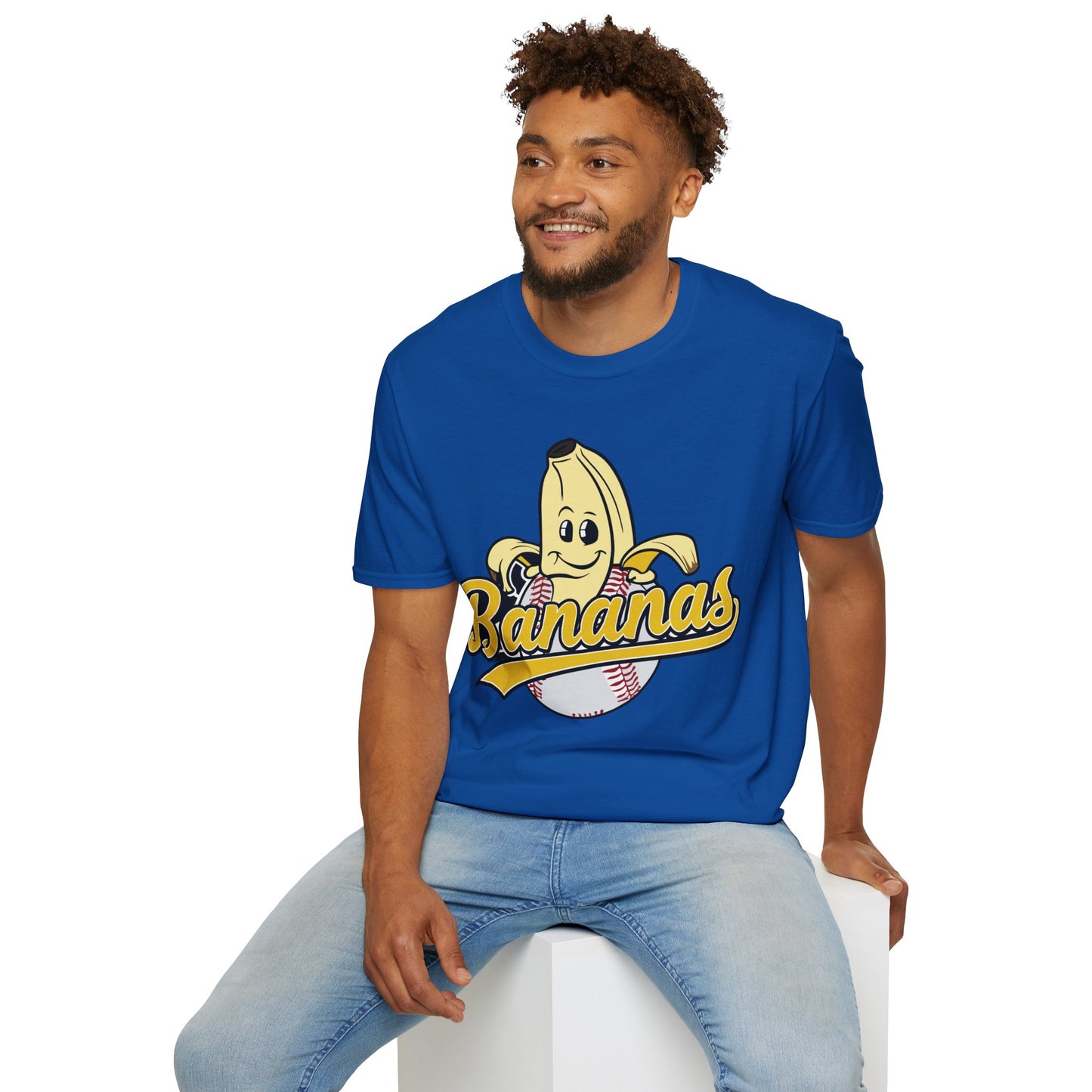 Funny Let's Go Bananas Baseball T-Shirt For Baseball Lovers Men Women T-Shirt