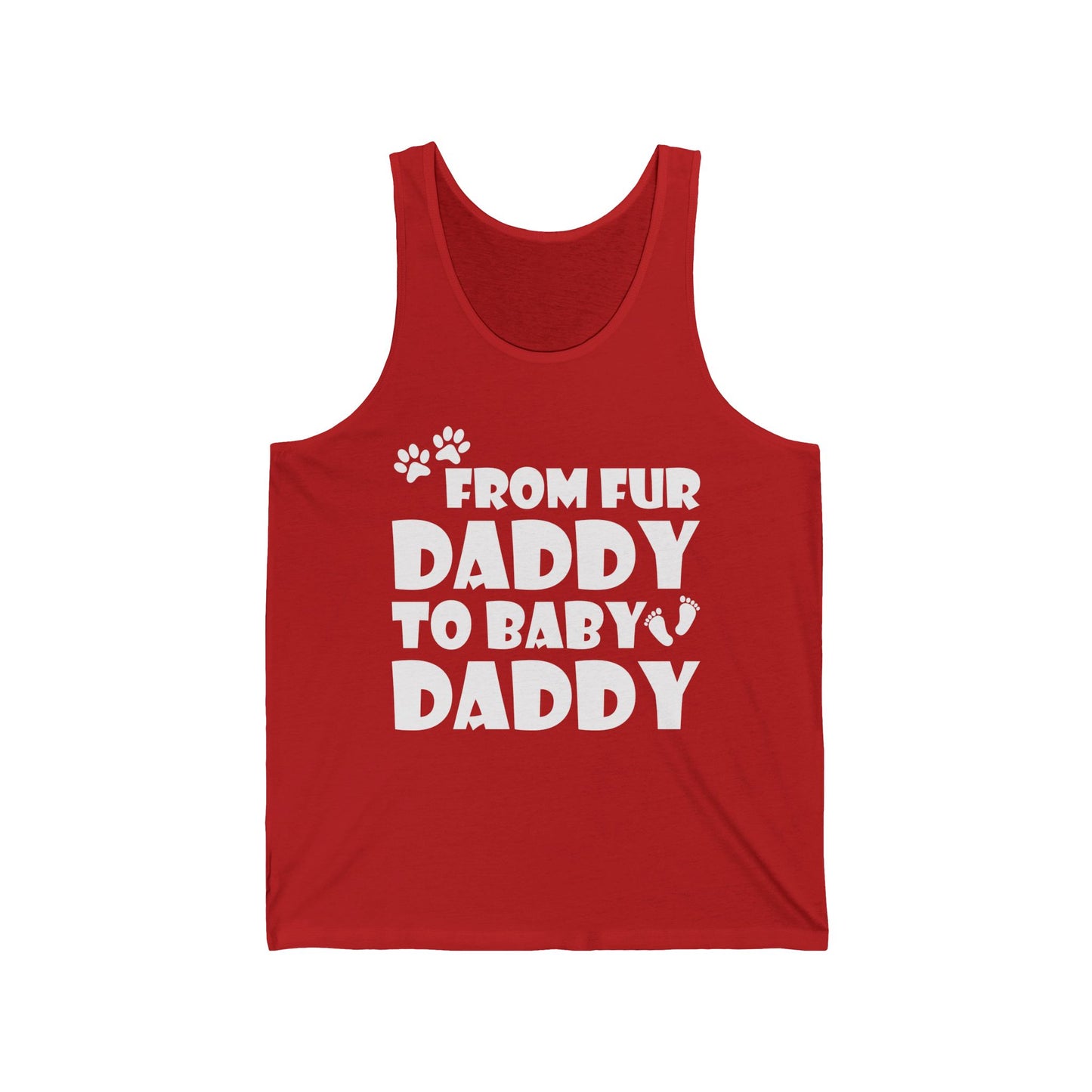 From Fur Daddy To Baby Daddy - Dog Dad Fathers Pregnancy Tank Top