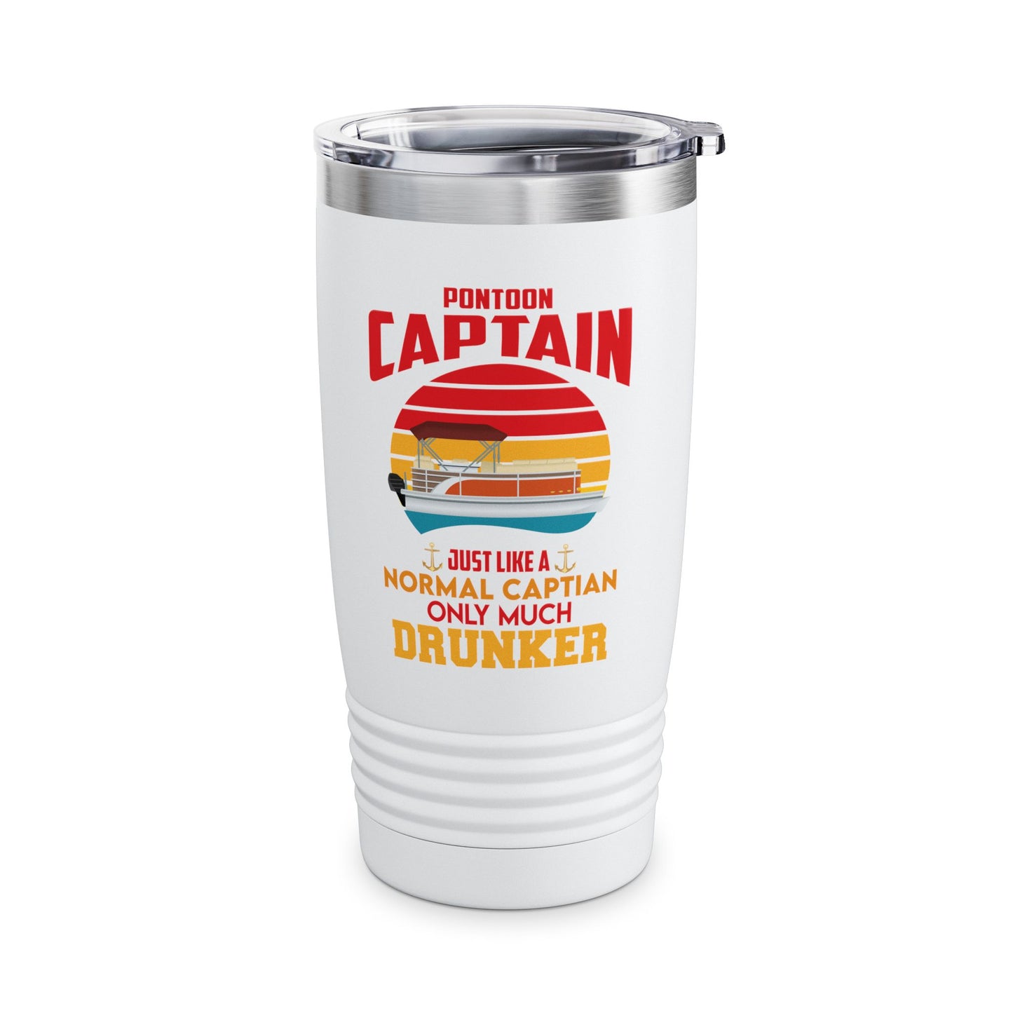 Pontoon Captain Boat Lake Boating Beer Party Gift For Dad Tumbler