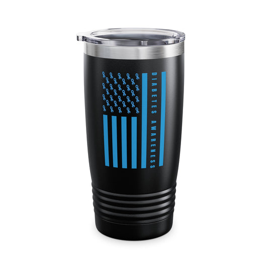 Diabetes Support Type 1 Diabetes Awareness American Flag Tumbler For Men Women Tumbler