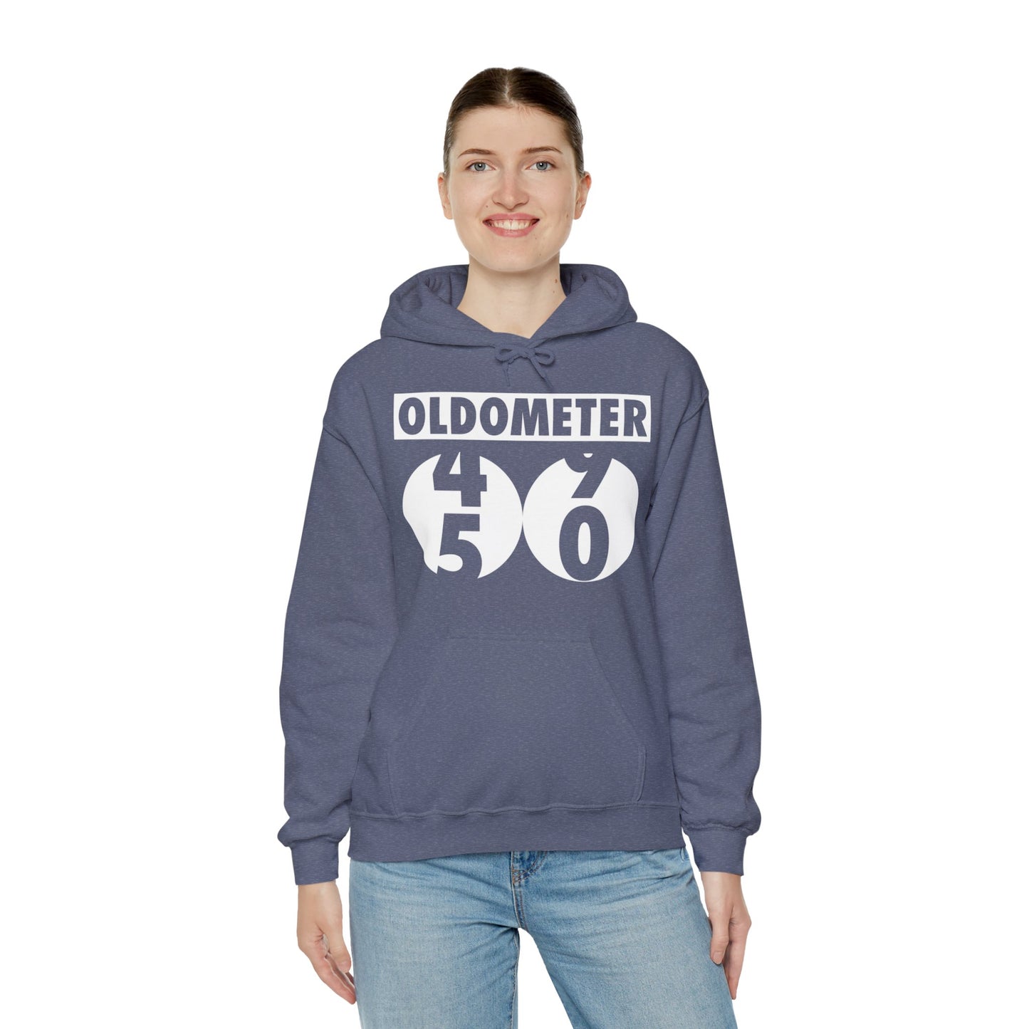 Funny Oldometer Odometer 50th Birthday Gift 50 yrs Old Joke Hoodie For Men Women Hoodie
