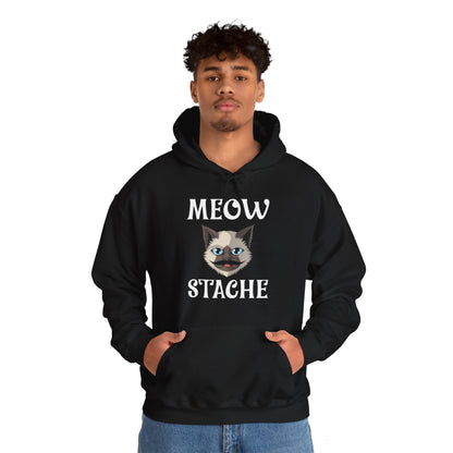 Meowstache Cat Mustache Moustache Beard Bearded Kitten Lovers Hoodie For Men Women Hoodie