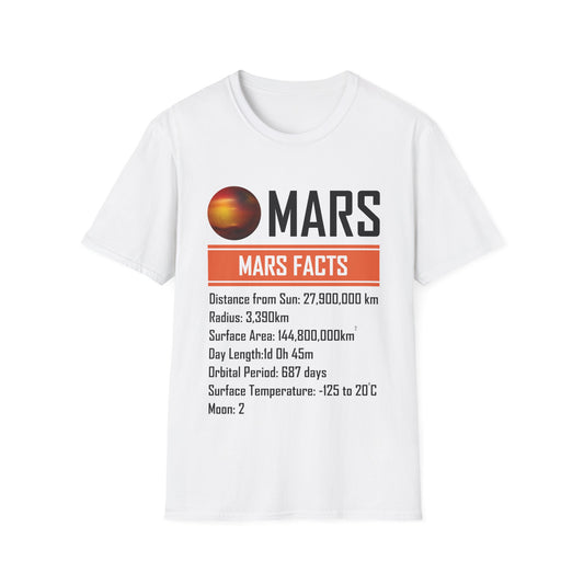 Mars Facts About Mars Planet Space Lover T-Shirt Men Women