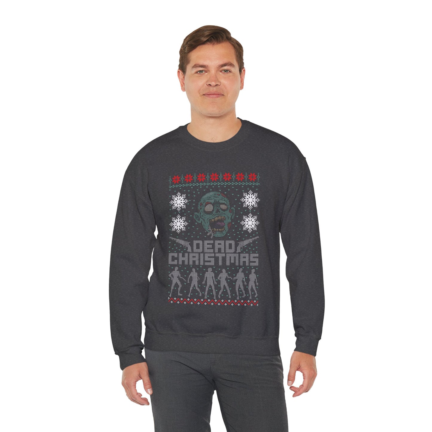 Inspired Merry Christmas The Walking Zombie Face Ugly Funny Dead Christmas Sweatshirt Jumper Xmas Sweater