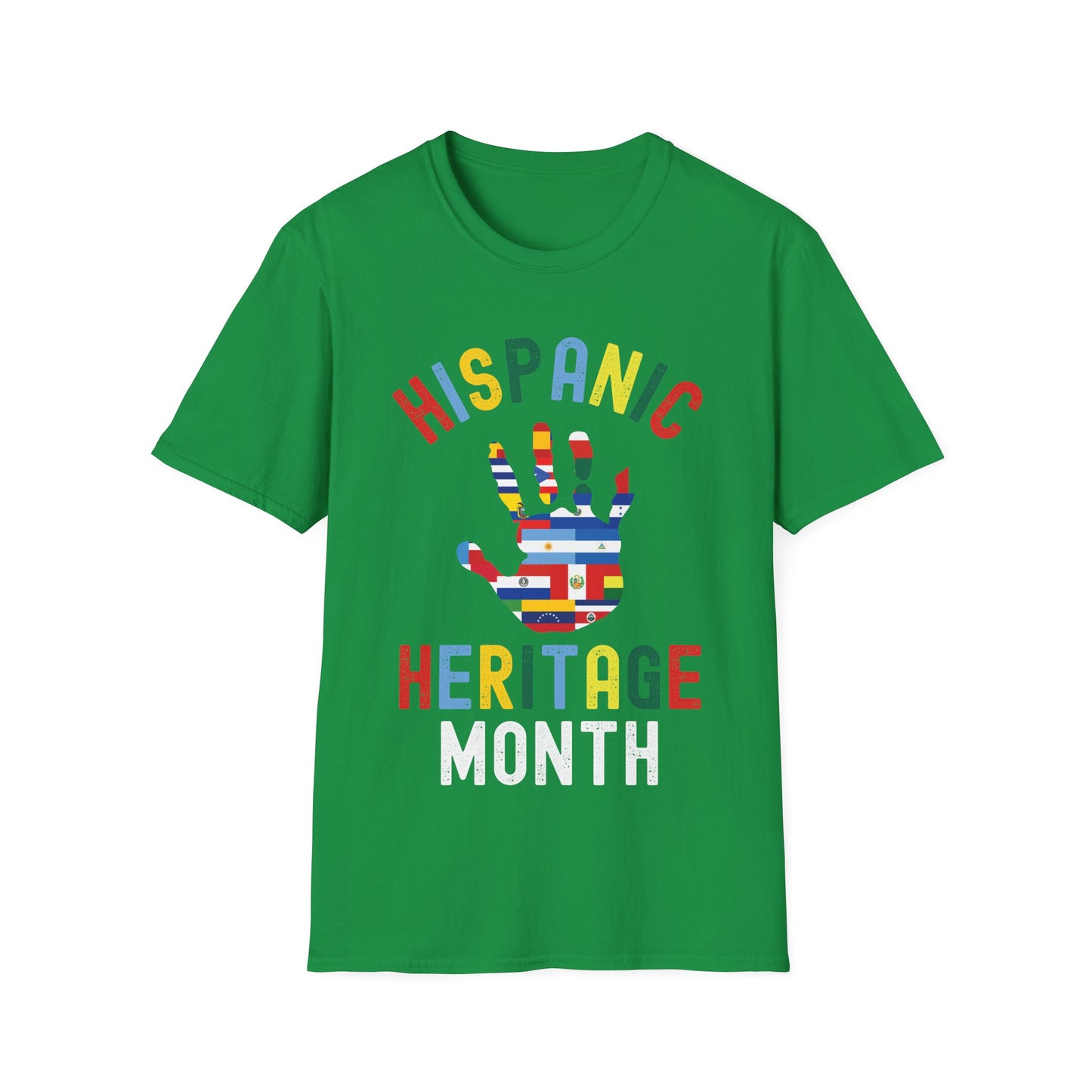 Hispanic Heritage Month Hand Flags Countries  T-Shirt Men Women Kids