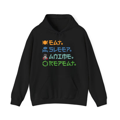 Eat Sleep Anime Repeat Funny Anime Lovers Hoodie For Men Women Hoodie