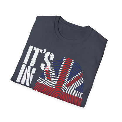 Funny Its In My DNA British Flag England UK Britain Union Jack T-Shirt For Men Women T-Shirt