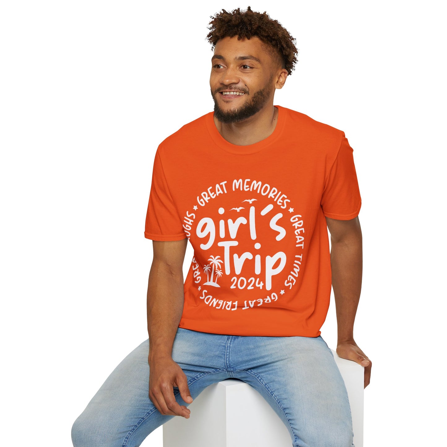 Girl's Trip 2024 Memories Friends Trip Matching Vacation T-Shirt For Men Women T-Shirt