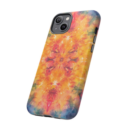 Tie-Dye Dream Pattern iPhone 13 14 15 16 Pro Max Plus Case Wireless Charging Compatible Tough Cases Protection, Magnetic Phone Case for iPhone Classic Series