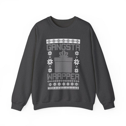 Gangsta Wrapper Funny Ugly Christmas Sweater Women Jumper Sweatshirt