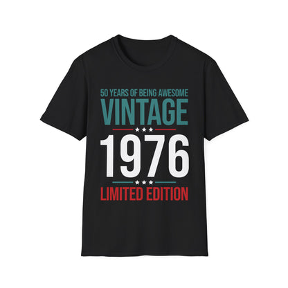 50 Year Old Gifts Vintage 1976 50 Years Awesome 50th Birthday T-Shirt
