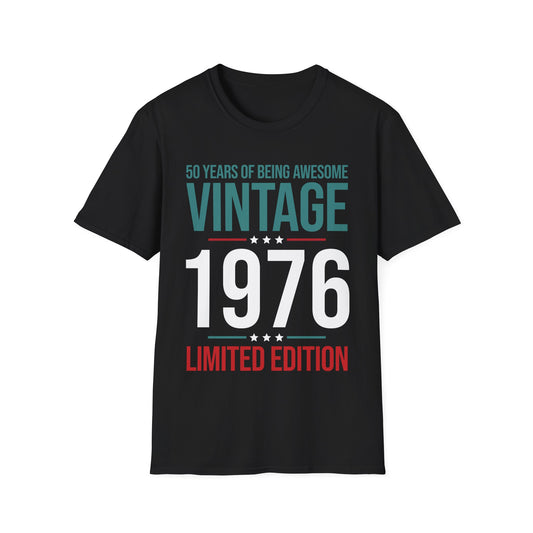 50 Year Old Gifts Vintage 1976 50 Years Awesome 50th Birthday T-Shirt