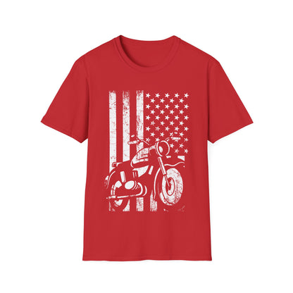 Motorcycle USA Flag Retro Viintage Biker Motercross T-Shirt For Bikers T-Shirt