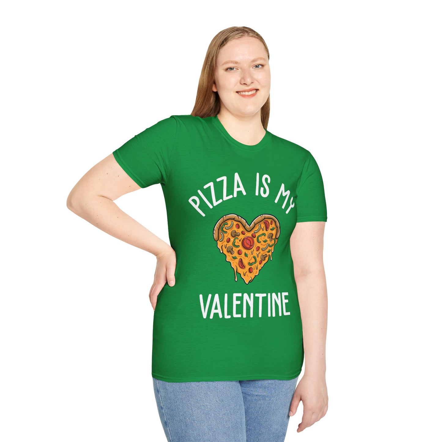 Funny Pizza Is My Valentine Love Heart Valentines Day Girl Boy Foodie Food T-Shirt