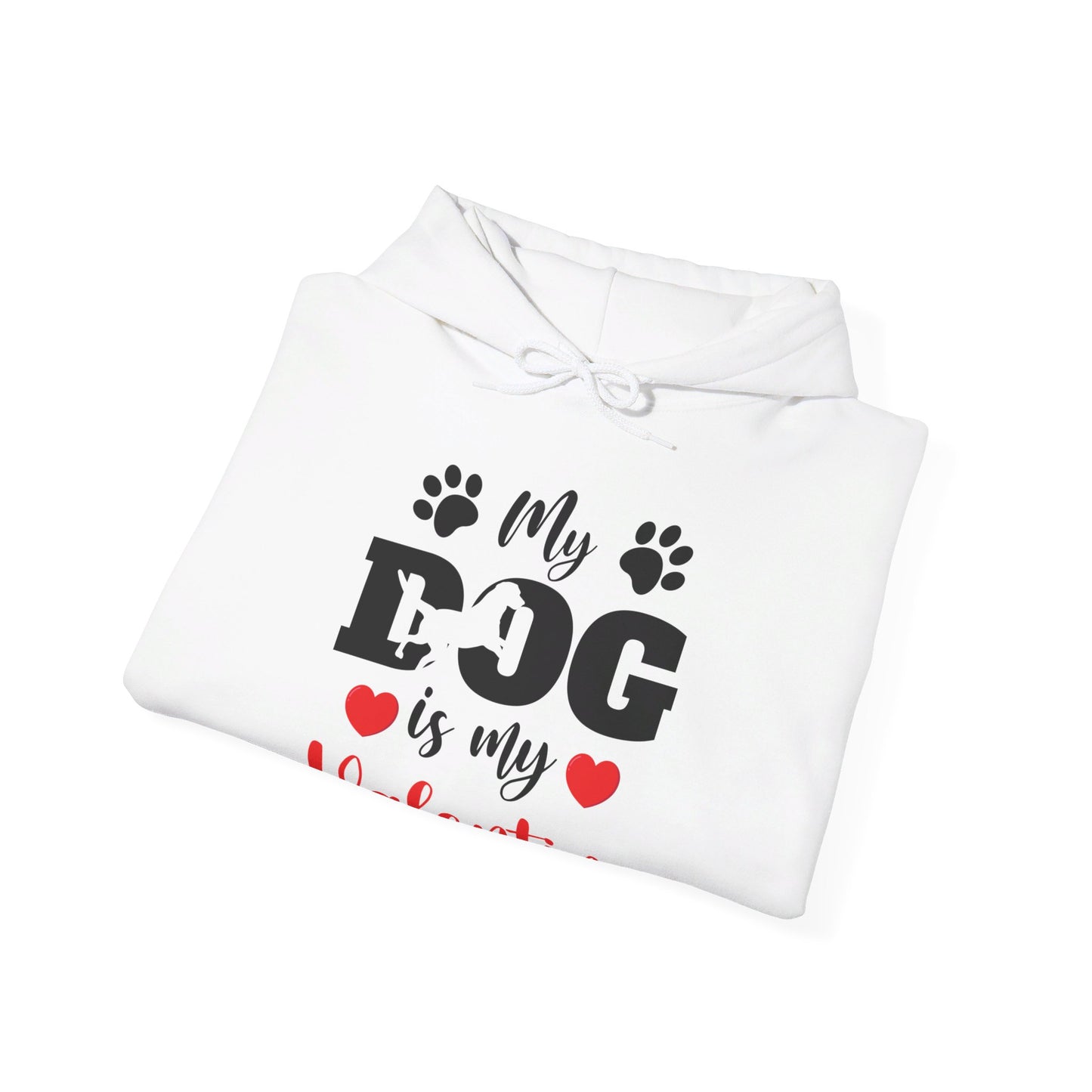 Funny My Dog is My Valentine Dog Lovers Hoodie For Men Women Hoodie