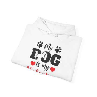 Funny My Dog is My Valentine Dog Lovers Hoodie For Men Women Hoodie
