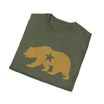 California Golden State Bear Vintage Distressed Graphic T-Shirt
