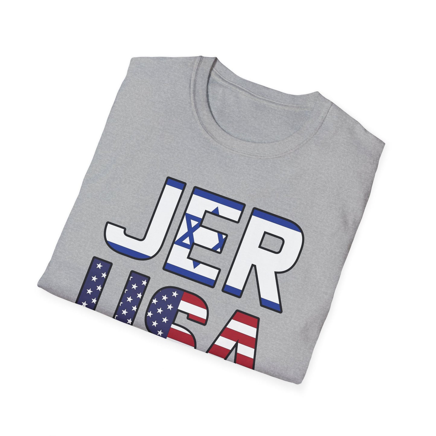 Jerusalem City Usa Israel Flag Jewish Support Jerusalem T-Shirt For Men Women T-Shirt