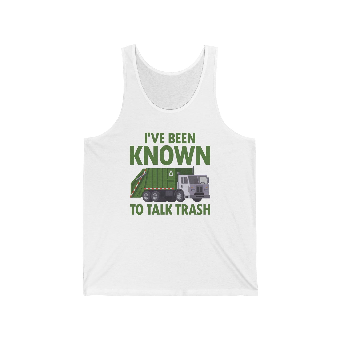 Funny Talk Trash Garbage Truck for Sanitation Worker Tank Top