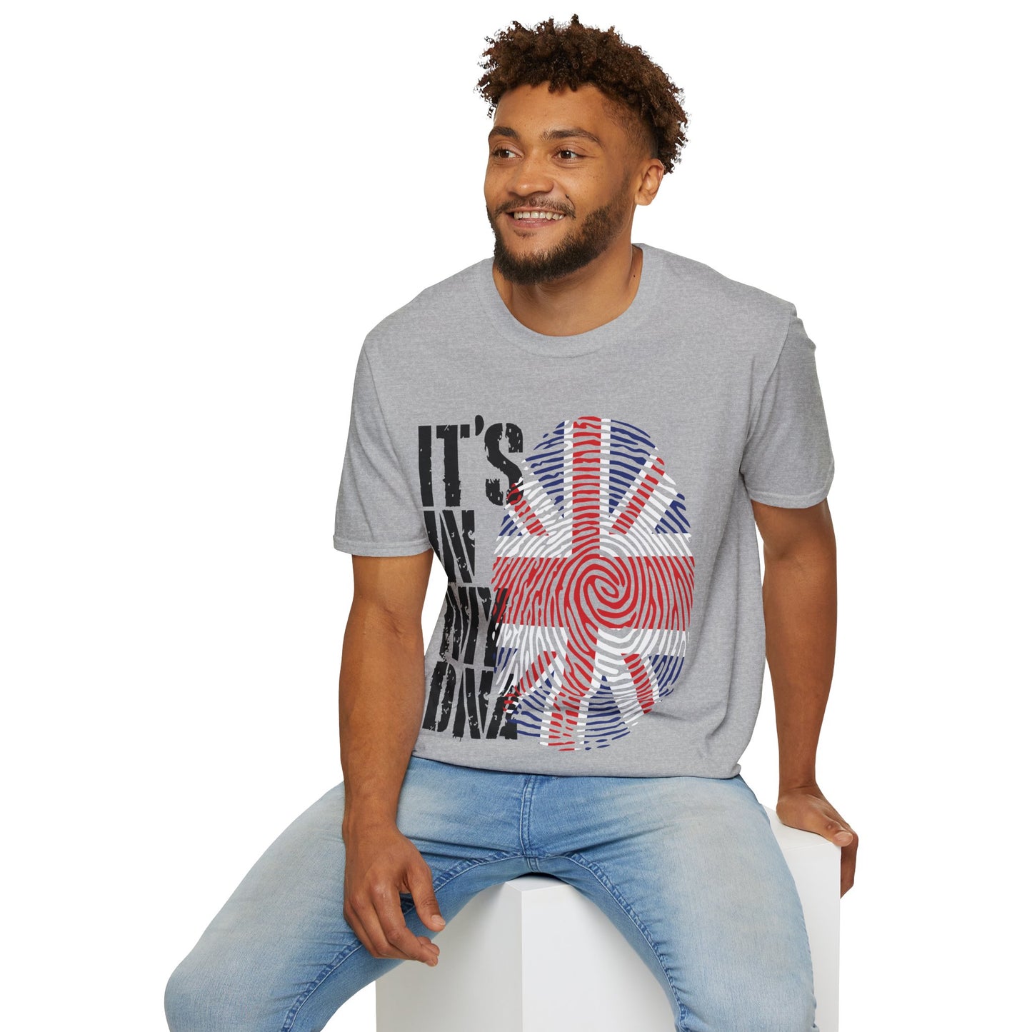 Funny Its In My DNA British Flag England UK Britain Union Jack T-Shirt For Men Women T-Shirt