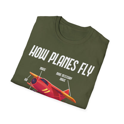 Funny How Planes Fly Airplane Parts Design for Flight Lovers T-Shirt Men Women