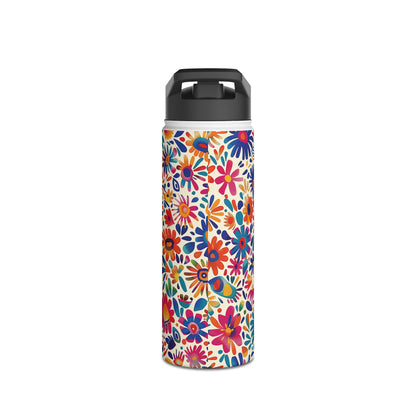 Fiesta Fiesta Pattern Stainless Steel Water Bottle with Twist-on Lid and Double-Wall Vacuum Insulation