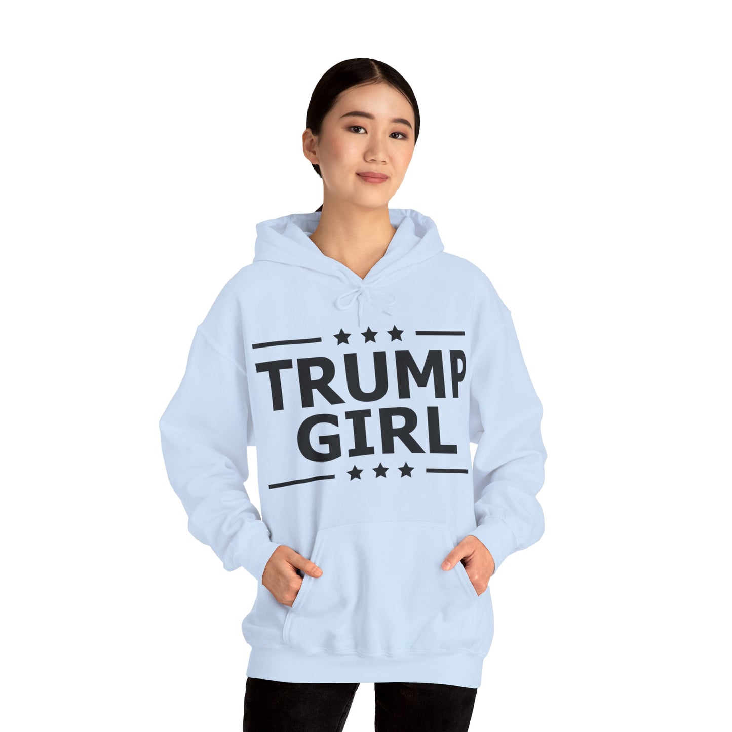 Cute Trump Girl Republican US Flag 2024 Vintage Vote Hoodie