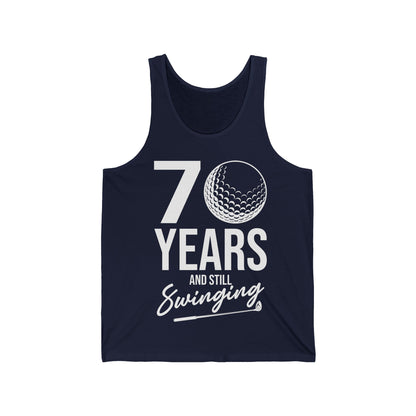 70 Years And Still Swinging 70th Birthday Funny Golf Club Tank Top