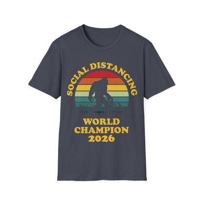 Bigfoot Social Distancing World Champion 2026 T-shirt For Men Women