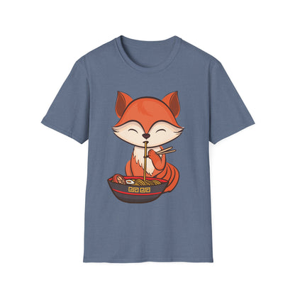 Fox Eating Ramen Kawaii Tee Japanese Cute Lovely Tank Top Men Women