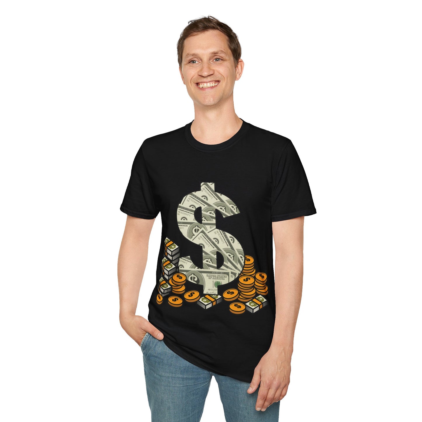 Cool As Dollar Bill Dollar Sign $$ Gift T-Shirt For Men Women T-Shirt