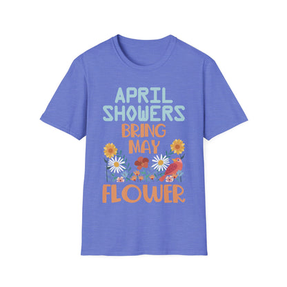 April Showers Bring May Flowers Mayflowers Spring Quote T-Shirt