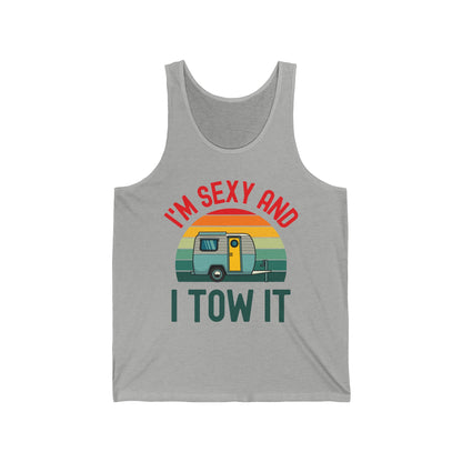 Funny I Am Sexy And I Tow It Retro Camping RV Camper Tank Top For Men Women Travelers