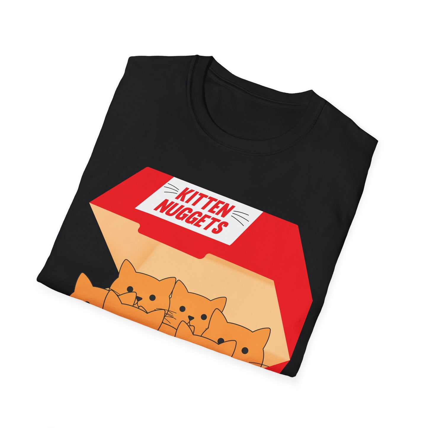 Funny Kitten Nuggets Food Pun Cat Lover Gift Chicken Nuggets T-Shirt For Men Women T-Shirt