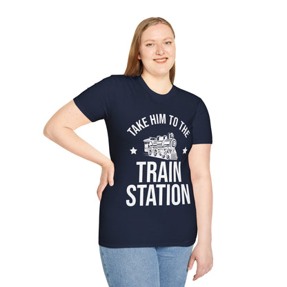 Take Him To The Train Station Platform T-Shirt Men Women