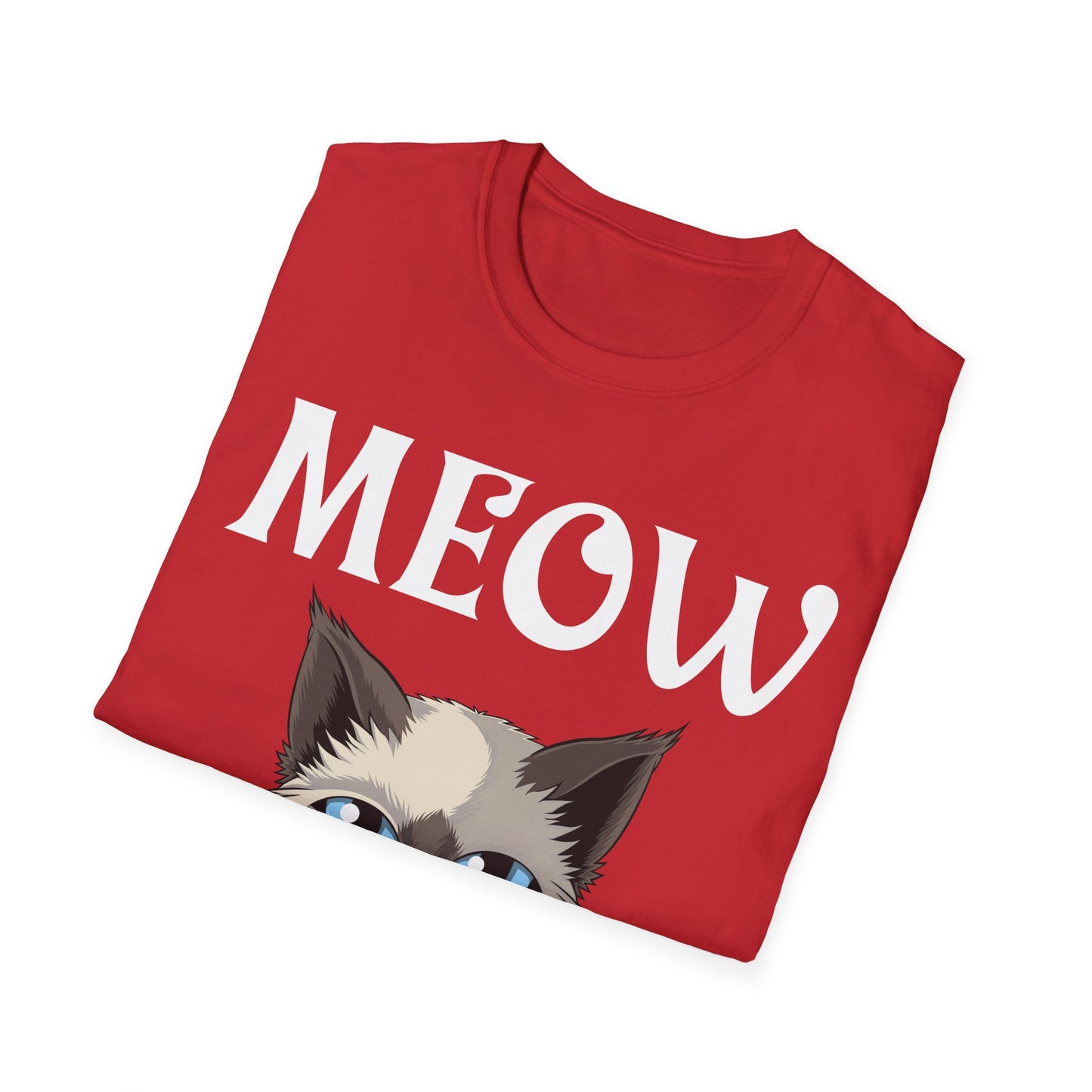 Meowstache Cat Mustache Moustache Beard Bearded Kitten Lovers T-Shirt For Men Women T-Shirt