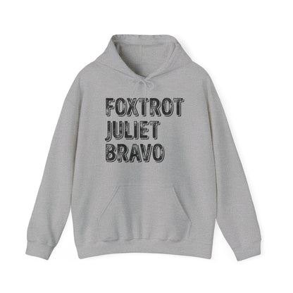 Retro Vintage Foxtrot Juliet Bravo Hoodie For Men Women