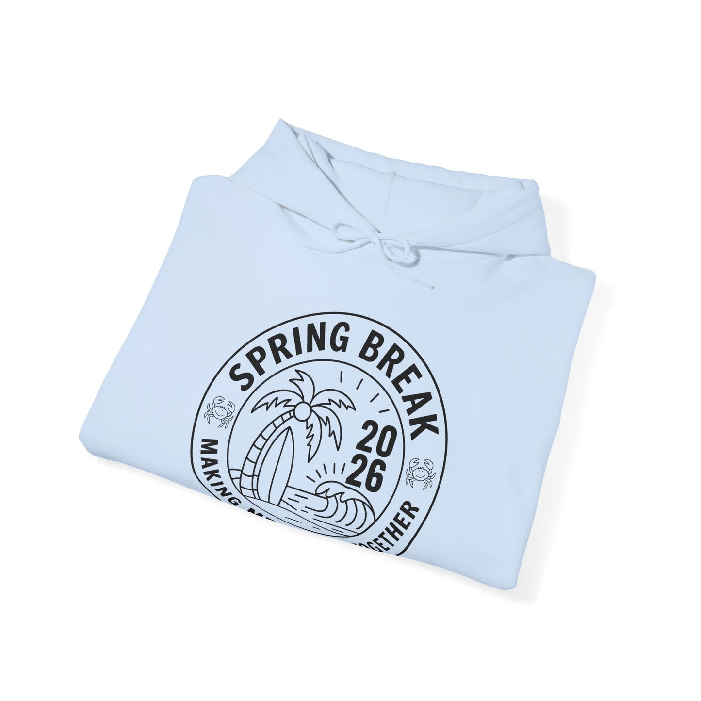 Spring Break Squad Crew Vintage 2026 Beach Palm Funny Family Trip Hoodie For Men Women